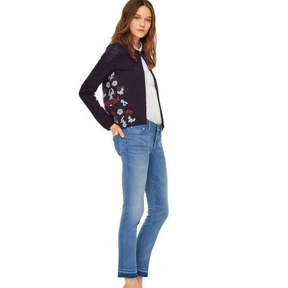 Tory Burch Sweaters - TORY BURCH Navy Guipure Appliqué Cardigan